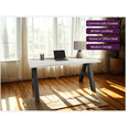 thumbnail image 4 of Serenity A-Frame Writing Office Desk for Home and Office, 60"x30", White Desk Top, Black Frame, 4 of 7
