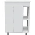 thumbnail image 3 of Acra Free Standing Vanity + Magna Linen Cabinet in White - Easy Assembly for a Fresh Bathroom Look, 3 of 6