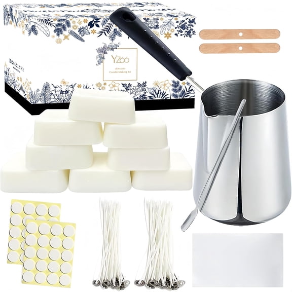 Candle Making Kit for Adults Beginners,Candle Supplies Include Soy Wax Making,Candle Melting Pot,Candle Wicks Stickers,Magic Paper and More-DIY Kit,Full Crafts