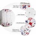 thumbnail image 5 of Red White and Blue Stars Shower Curtain Waterproof Red Blue Stars Firework Shower Curtain for Bathroom,Bathtub,Shower, 4th of July America Patriotic Shower Curtain Set with Hooks 72x72 Inch, 5 of 6