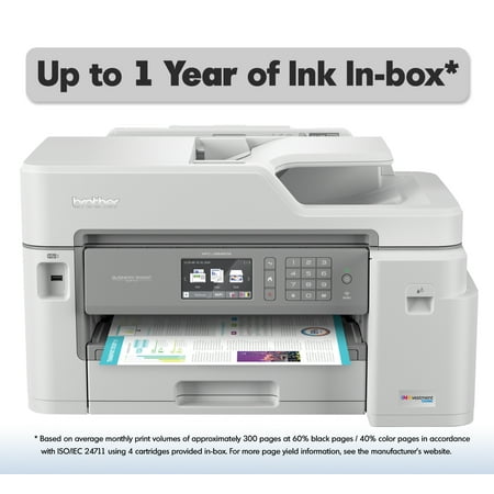 Brother MFC-J5845DW INKvestment Tank Color Inkjet All-in-One Wireless Printer with Up to 1-Year of Ink