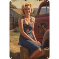 thumbnail image 1 of Placa Metal Vintage Oso Granja Pintura Hierro Rectangular Barra Pared 20x30cm, 1 of 9