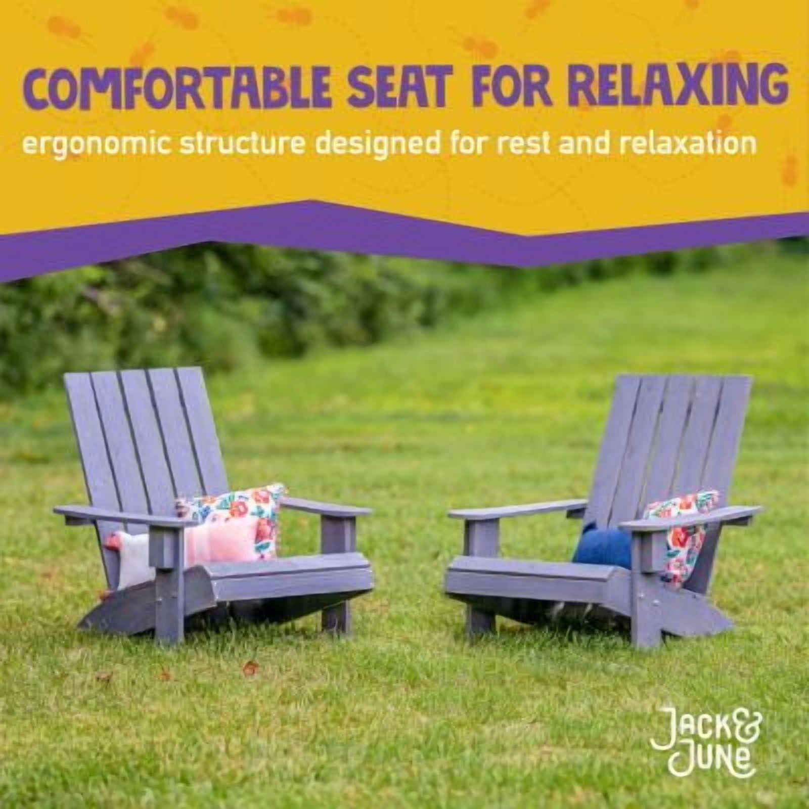 Jack & June Cedar Adirondack Chair – Rustic, Comfortable, and Durable Outdoor Furniture for Patios, Decks, and Gardens – Perfect for Relaxing and Entertaining!