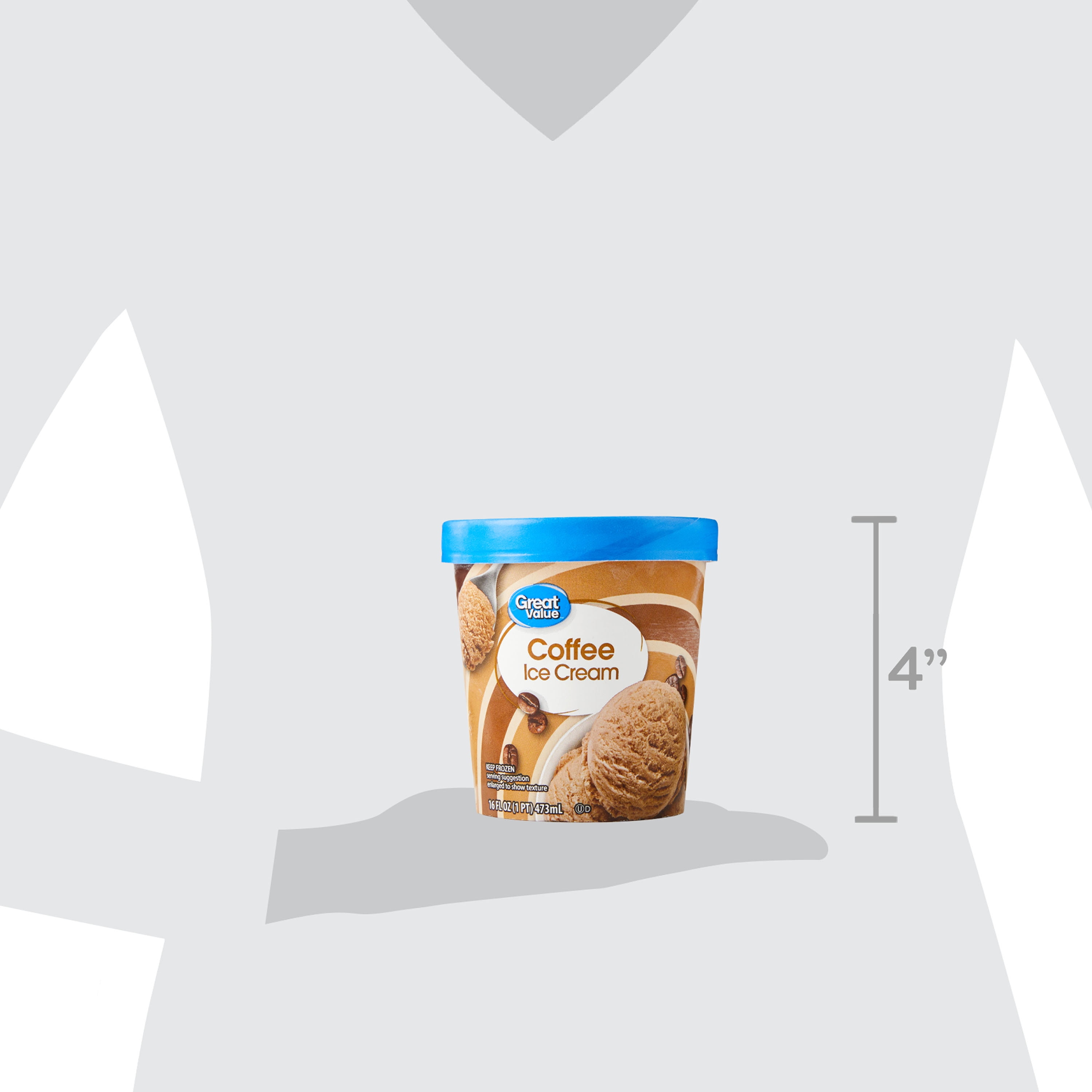 Great Value Coffee Ice Cream, 16 fl oz