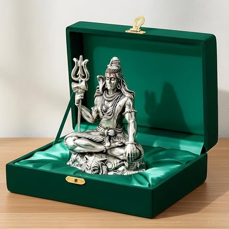 Lord Shiva Idol for Pooja Room | Home Décor | Office Desk | Idol for Car Dashboard | Diwali Gift | Shiv Murti Statue for Housewarming | Maha Shivaratri
