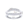 thumbnail image 3 of Round White Cubic Zirconia Curve Enhancer Guard Ring in 14K White Gold Ring Size - 6.5, 3 of 3