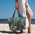 thumbnail image 6 of Balery Baroque Floral Still Life Beach Travel Bag - Water-Resistant, Large Capacity Lightweight Tote with 7 Pockets for Women and Men - Perfect for Beach, Pool, Gym, and Travel, 6 of 7