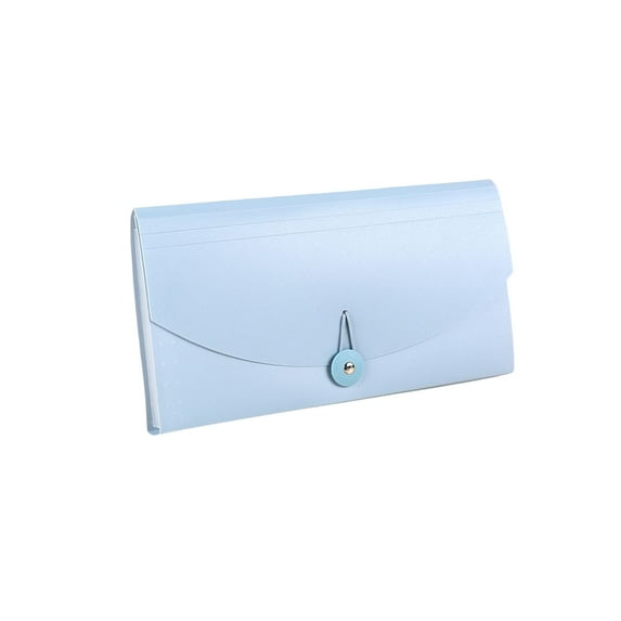 Linyer Portable File Folder Bag Document Organizer Compartments Binder Sorting Travel Business Stationery Expanding 13 Grids Case Blue