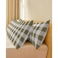 thumbnail image 4 of Brown Plaid Body Pillow Cover 20 x 54 Inch Decorative Pillow Cover Spring Summer Farmhouse Buffalo Checkered Lumbar Pillowcase Seasonal Rectangle Cushion Case for Couch Sofa Bed Living Room, 4 of 7