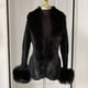 thumbnail image 5 of Cárdigan de punto de piel sintética con Cuello de piel completa de zorro para mujer, cárdigan de lujo, piel artificial sexy, moda de otoño e invierno, 5 of 5