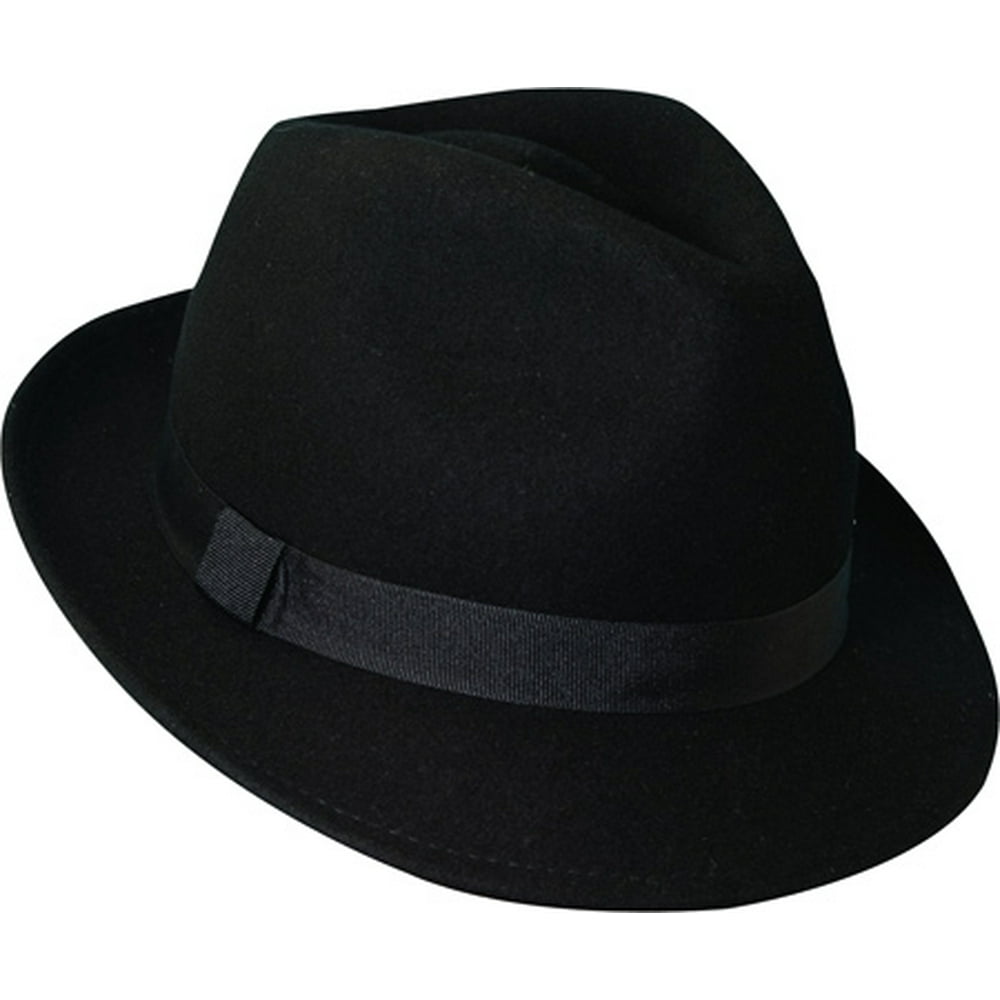DPC 1921 Scala XXLarge Snap Brim Wool Fedora Hat in Black Walmart