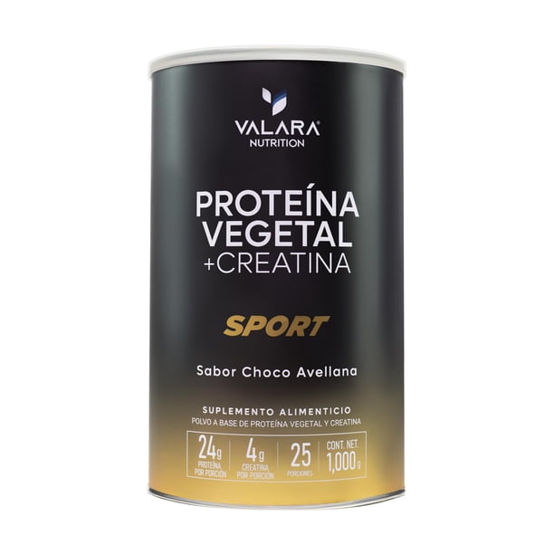 VALARA Proteína Sport - Proteína con Creatina Monohidratada 1 Kg - High Performance Máxima Pureza - Suplemento Deportivo En Polvo - Choco Avellana - Sin Azú