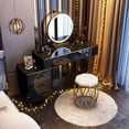 thumbnail image 3 of Nordic Makeup Mirrors Dressing Table Chair Storage Luxury Dressing Table Living Room Tavolino Da Trucco Bedroom Furniture WZ My Lux Decor Round, 3 of 31