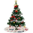 thumbnail image 4 of Christmas Tree Skirt Xmas Tree Skirts 36 in Christmas Pattern with Deers Christmas Tree Mat for Christmas Holiday Party Ornaments, 4 of 5