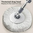 thumbnail image 5 of Qocolhg Spin Mop and Bucket with Wringer Set, 360° Spinning Mop Bucket System with Microfiber Mop Replacement Heads and Stainless Steel Adjustable Handle for Floor Cleaning, Clearance, 5 of 9