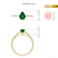 thumbnail image 5 of ANGARA Pear Lab Grown Emerald Engagement Ring with Marquise Diamonds for Women in 14K Yellow Gold (Size-7x5mm) | May Birthstone, Birthday, Anniversary, Jewelry Gift for Women | Lab-Grown Emerald Ring, 5 of 8