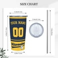 thumbnail image 4 of Milwaukee Custom Tumbler 20 oz for Women Men gift, Custom Name and Number Tumbler, with Lid and Straw Stainless Steel Tumbler Double Walled, 4 of 6