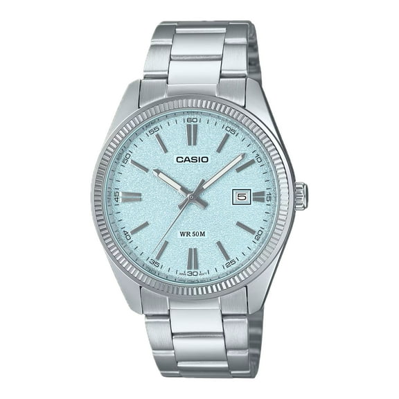 Casio Men’s Blue ‎Dial Stainless Steel Bracelet Watch - MTP-1302DA-2A2VDF