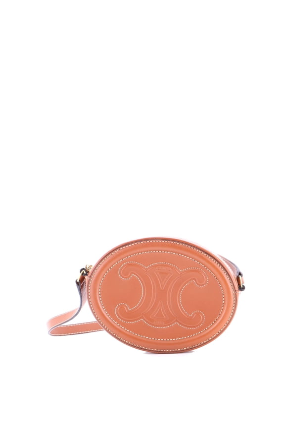 Pre-Owned Triomphe Oval Crossbody Bag Leather By Rebag