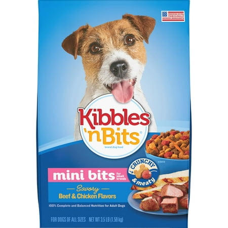 Kibbles 'N Bits Small Breed, Mini Bits, Savory Beef and Chicken Flavor Dog Food, (Best Dry Kibble For Small Dogs)