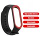 thumbnail image 2 of Correa de reloj de silicona de doble color para Xiaomi Miband 3 4 (negro rojo) Tmvgtek 3wc0kc1hj6az9wb1D03, 2 of 5