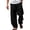 Black, variant on Mens vintage fashion trousers breathable cotton linen material loose casual pants relaxed fit all season daily street style Khaki 2XL