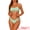 Light Green, variant on Women's Halter Floral Bandeau Bikini Set, 2 Piece Swimwear M White