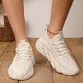 thumbnail image 3 of CHICVOMEY Breathable Sneakers for Women Running Shoes Lace Up Sneakers Non-Slip Blade Sole Comfortable Sneakers Casual Walking Shoes, 3 of 6