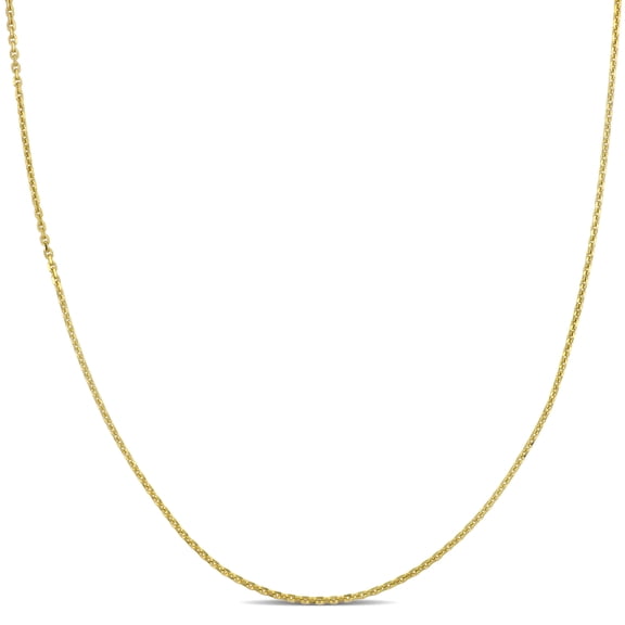 Everly Women's 0.8mm Diamond-Cut 10k Yellow Gold Cable Chain Necklace