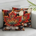 thumbnail image 3 of nygtbtfer Autumn Decorative Throw Pillow Covers Orange Plaid Pumpkin/ Cushion Covers Pillowcase ,Set of 2, 3 of 7