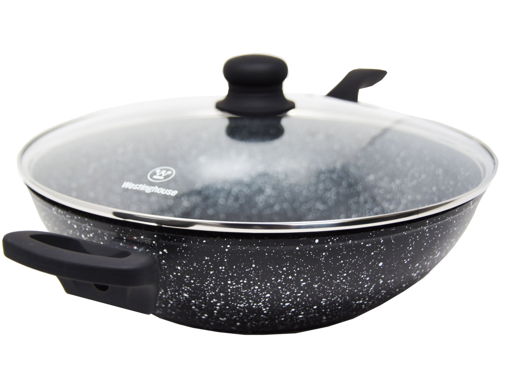 Westinghouse Wok Antiadherente De Marmol Negro Madera 30 Cm | Meses sin interés