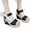 Black, variant on LoyisViDion Women Solid Summer Ladies Bandage Sandals Slope Heel Casual Beach Shoes Black 7(38)