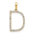 thumbnail image 1 of Quality Gold PM5222D-010-YA 14K Yellow Gold Diamond Letter D Initial Pendant, 1 of 1