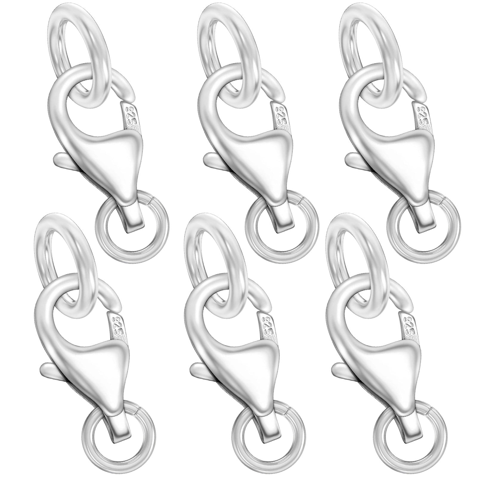 925 Sterling Silver Lobster Clasp with Closed Jump Rings,Necklace