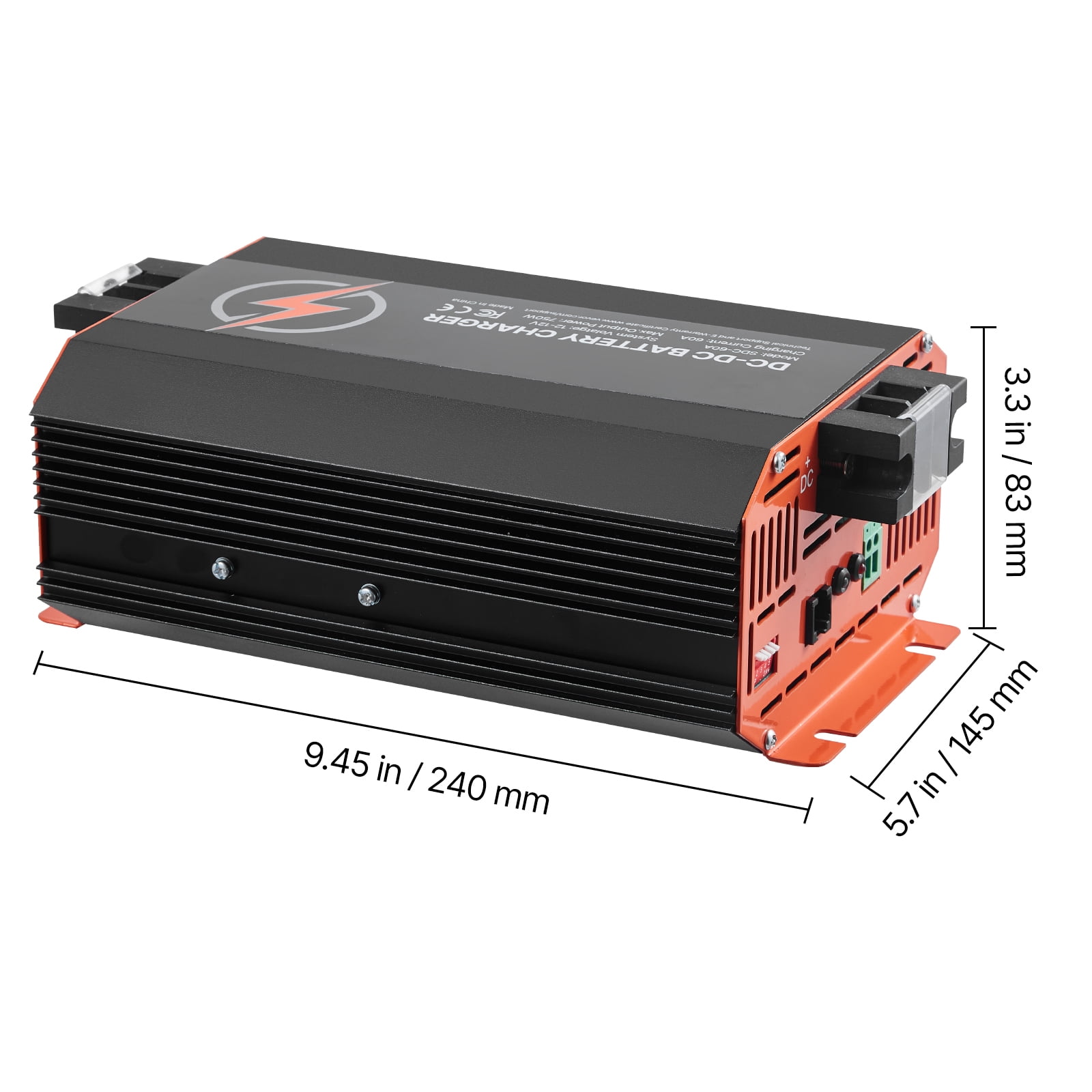 KFFKFF 12V 60A DC to DC Battery Charger, 750W, On-Board Charger for Lead-Acid, Lithium, AGM, GEL, and Flooded Batteries, Intelligent Multi-Stage Charging, Suitable for RVs, Commercial Vehicles, Boats