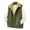 Army Green, variant on Timoontee Men's Corduroy Vest Sleeveless Lapel Jacket Vest Warm Thickened Winter Vest Casual Comfy Fleece Lined Waistcoat Solid Button Down Vest Army Green M