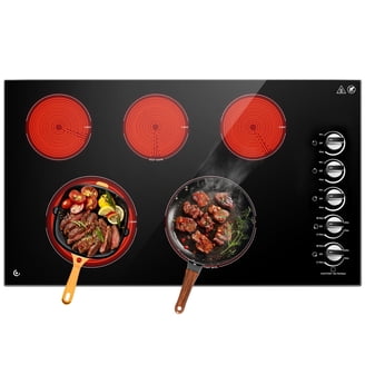 K&H German Design 5-Burner Induction Cooktop – 31.5", 240V 9200W, Model IN30-9200FLX, Black Ceramic