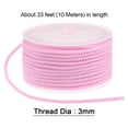 thumbnail image 2 of Nylon Beading Thread Cord 3mm Extra Strong Braided Nylon String for Necklace Crafting 10M/33 Feet, Pink, 2 of 5