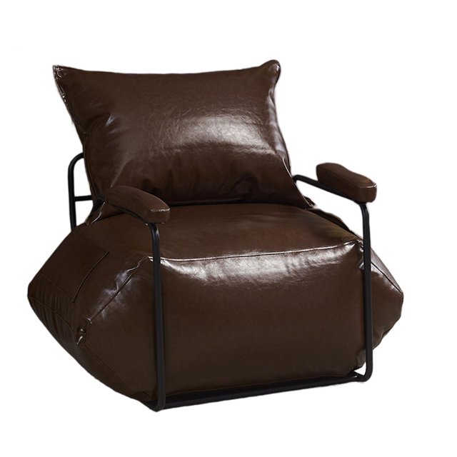 Abbracc Sofa Paresseux Polyvalent Canapé Mode Chaise Longue pour Balcon Chambre Intérieur Brun