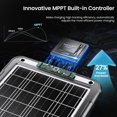 thumbnail image 4 of Cargador solar de batería de coche POWOXI 15W 12V con controlador MPPT, 4 of 9