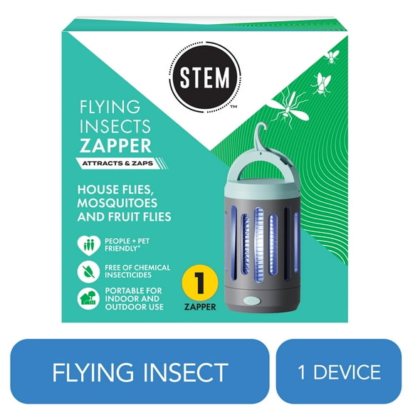 STEM® Flying Insect Zapper, Indoor and Outdoor Electric Fly & Mosquito Trap, Includes Micro-USB Charging Cable and Brush For Cleaning