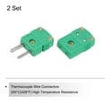 thumbnail image 3 of K Tipo Termopar Cable Conectores Macho Hembra Enchufe Adaptador Alta Temperatura 220°C (428°F) para Termopar Sensor Sonda Verde 2 Juegos, 3 of 6