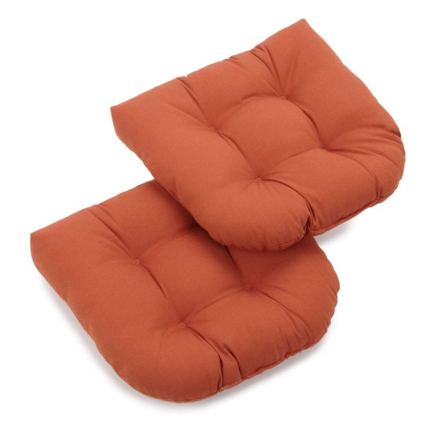 Blazing Needles Twill UShaped Indoor Chair Cushion Set of 2
