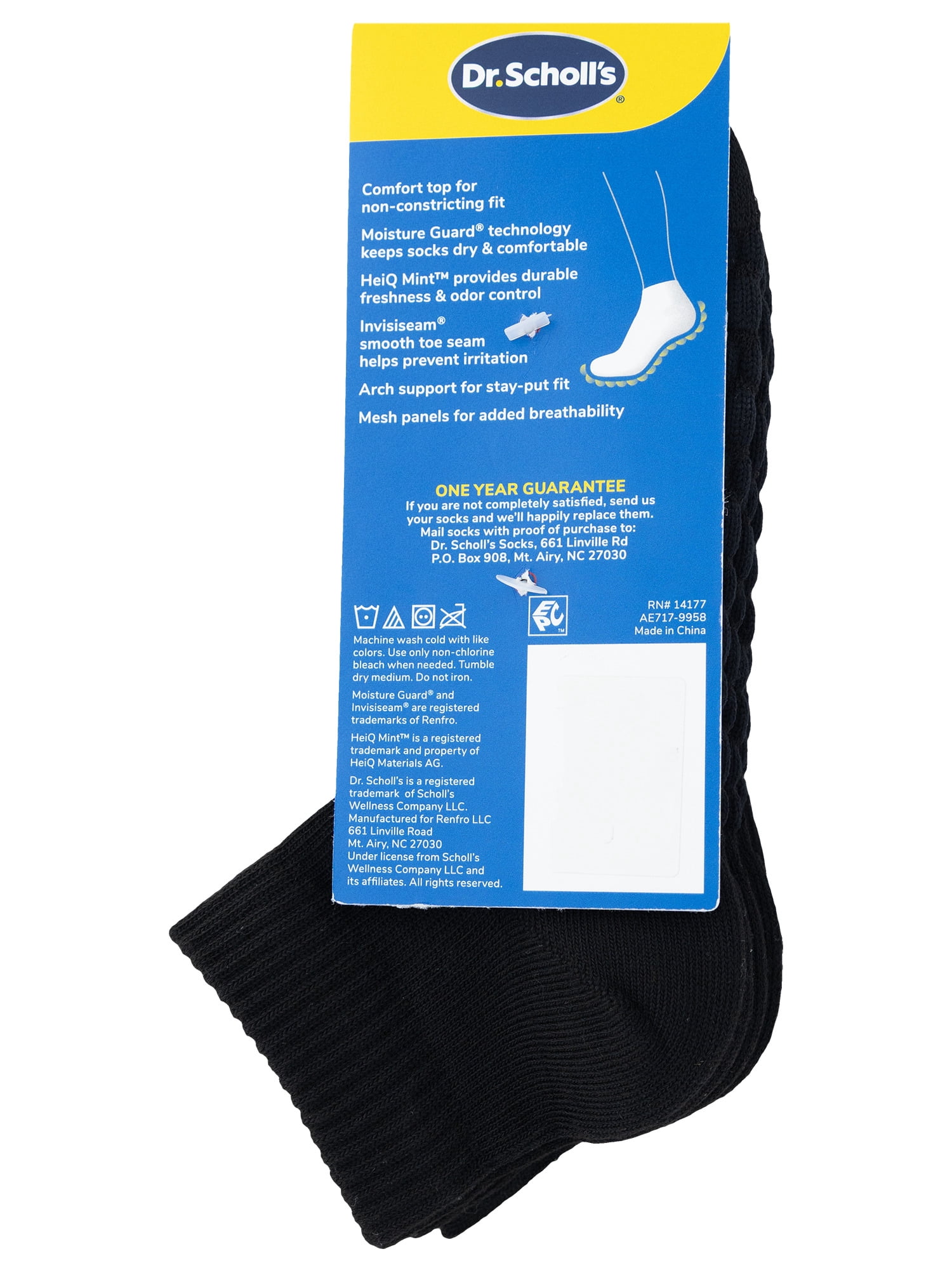 Dr. Scholl's Women's Lowcut Float on Air Socks, 3 Pack, Size 8-12