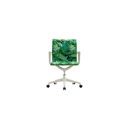 UPC: 0669245220736 | The Raynor Group Elizabeth Sutton Wynwood Fabric Swivel Task Chair Pura Vida White Silver