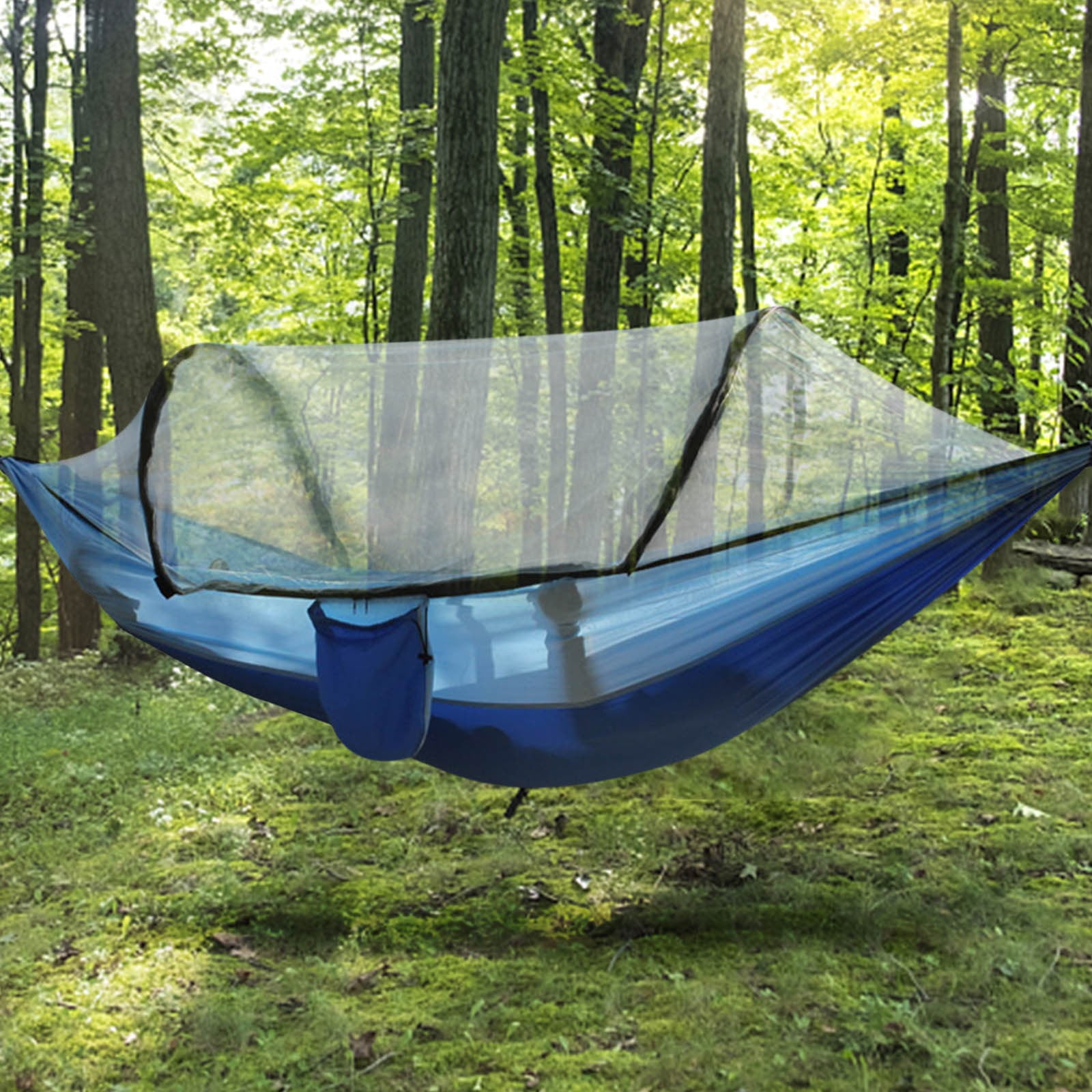 Matoen Camping Hammock, Portable Double/Single Travel Hammock Insect Netting Nylon Hammock Swing for Backyard Garden Camping Backpacking Survival Travel