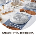 thumbnail image 5 of Exquisite 40-Piece Fancy Disposable Party Plate Set - Crystal Clear Design, 5 of 6