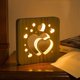 thumbnail image 5 of Heart Shaped Wood Bedside Lamp 3d Led Optical Night Light,personalized Room Decor Best Valentine's Day Wedding Birthday Christian Gifts For Women Frie, 5 of 5
