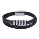 thumbnail image 1 of Pulsera para Hombre LUCKMAN Modelo Blake Piel Vegana y Acero Inoxidable Negro, 1 of 7