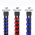 thumbnail image 4 of Organizador de 3 Unidades de Dados de 1/2, 3/8 y 1/4 Pulgada, Soportes de Riel para Dados de Alta Resistencia, Color Azul., 4 of 5